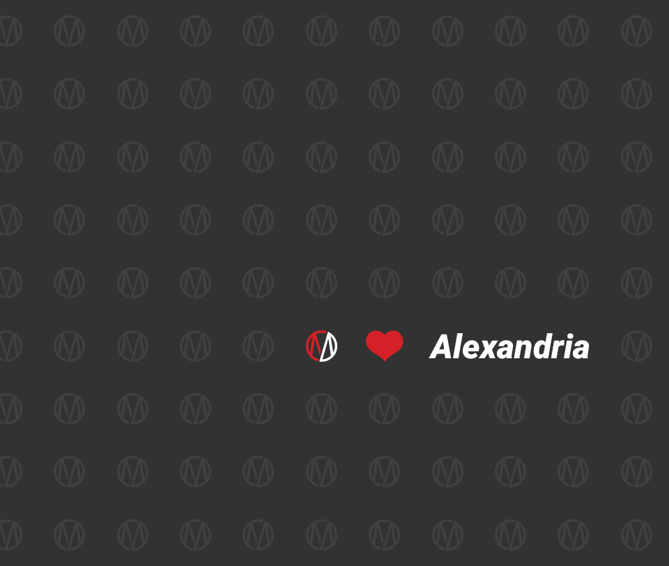 Graphic depicting the text Metro Motor loves Alexandria