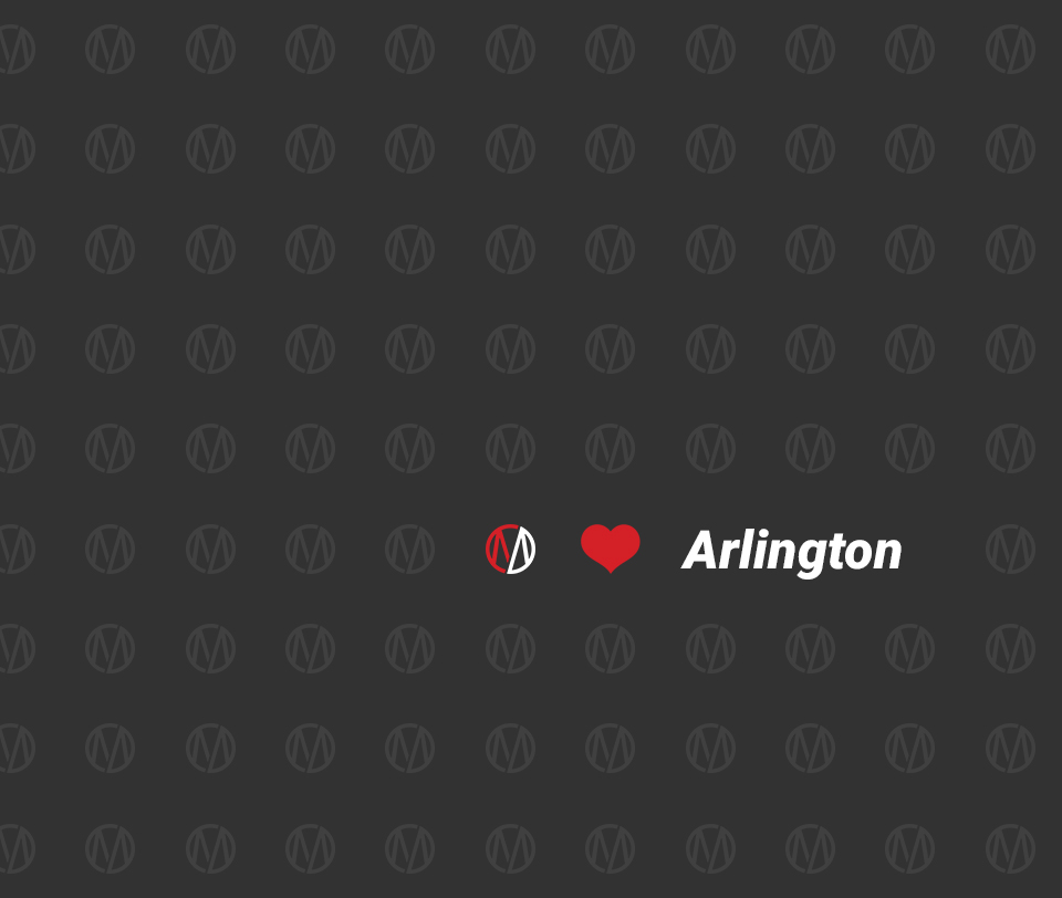 Graphic depicting the text Metro Motor loves Arlington