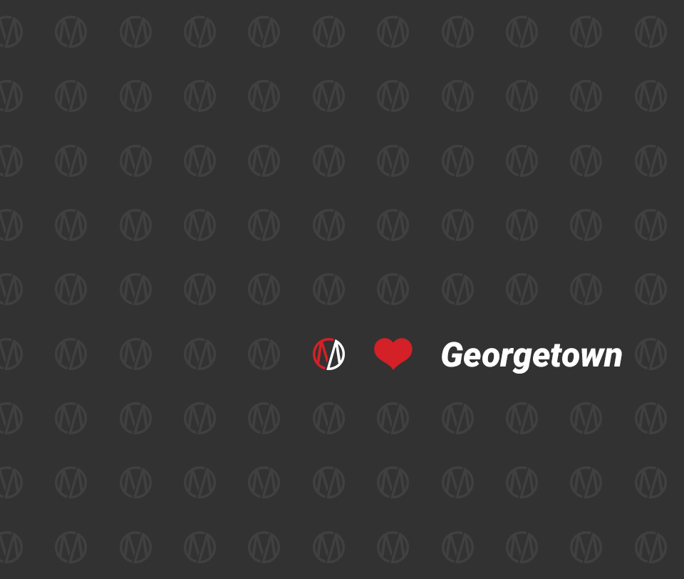 Graphic depicting the text Metro Motor loves Georgetown